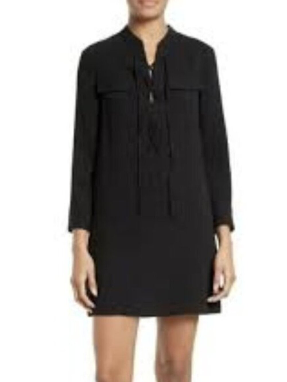 Theory Jullitah Black Admiral Crepe Shirt Dress 2